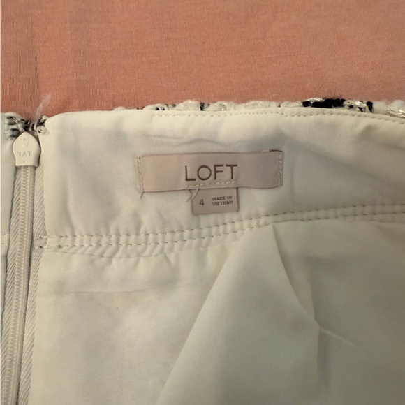 LOFT Tweed Metallic Plaid Skirt - Picture 5 of 8